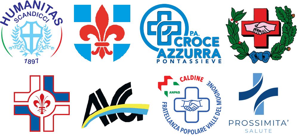 Loghi delle Pubbliche Assistenze fondatrici di PAS Vet